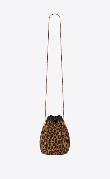 TALITHA small bucket bag in ponyskin-look leather with a leopard print